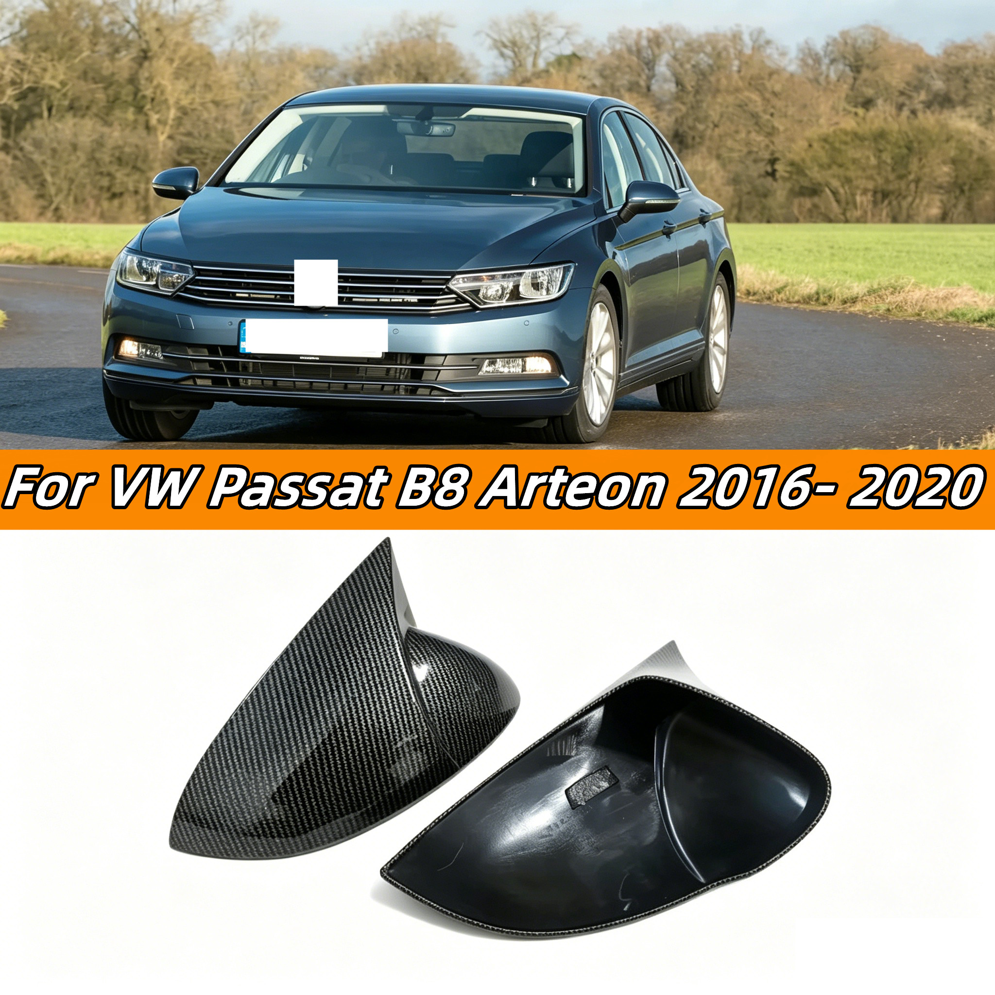 Car Blind Spot Mirror - Carbon Black Car Side Rearview Mirror