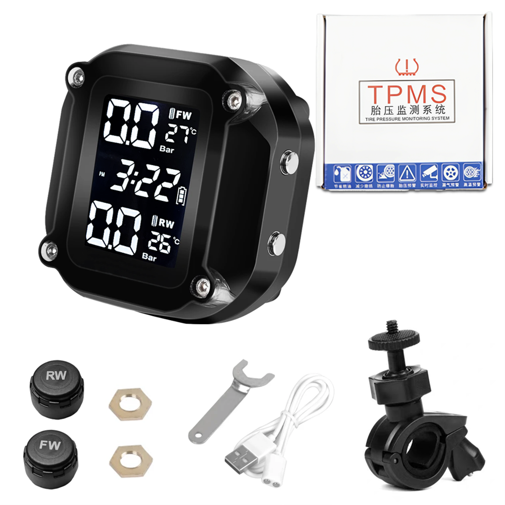 Tire Pressure Monitor - Motorcycle TPMS Motor Tire Pressure Tyre