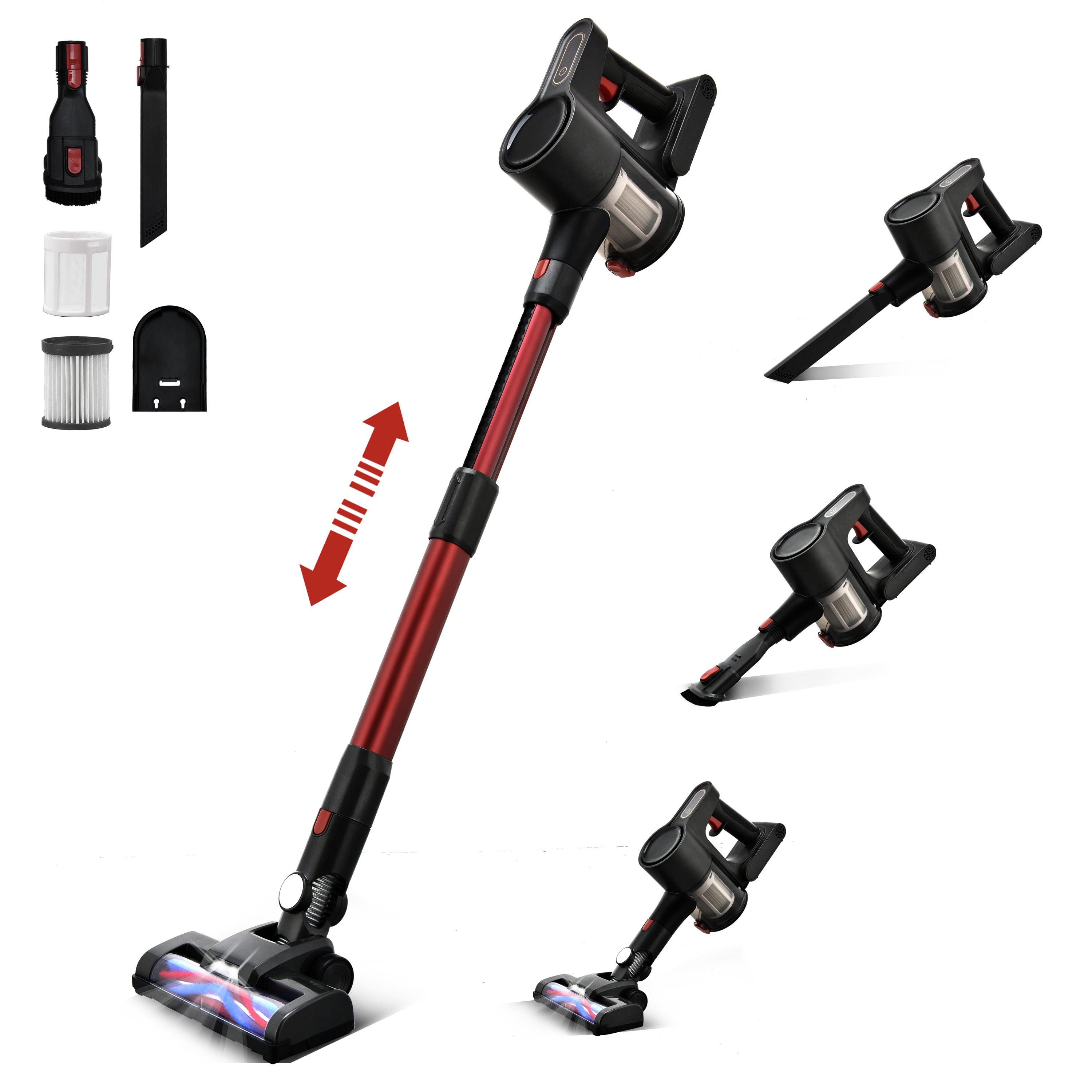 Car Vacuum Cleaner - Cordless Professional LED Light Self-Standing Floor