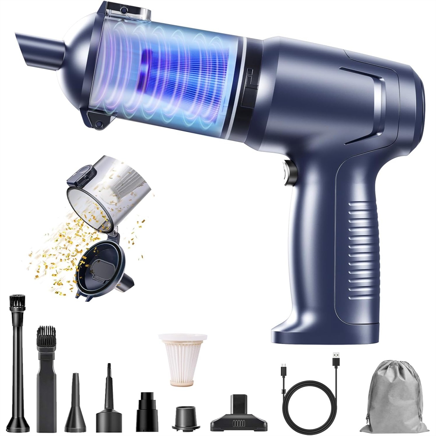 Car Vacuum Cleaner - Cordless Handheld Vacuum Cleaner, 20000PA Portable