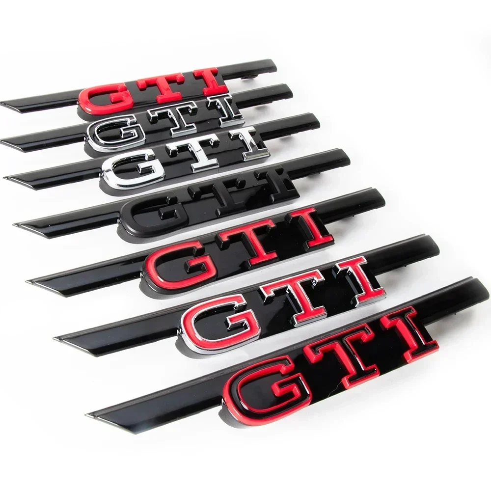 Car Accessories Logo - 1pc Black/Red 3D ABS GTI letter