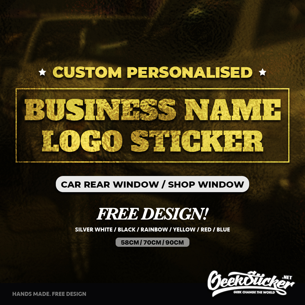Car Accessories Ebay - Custom Bussiness Name Sticker Text Logo