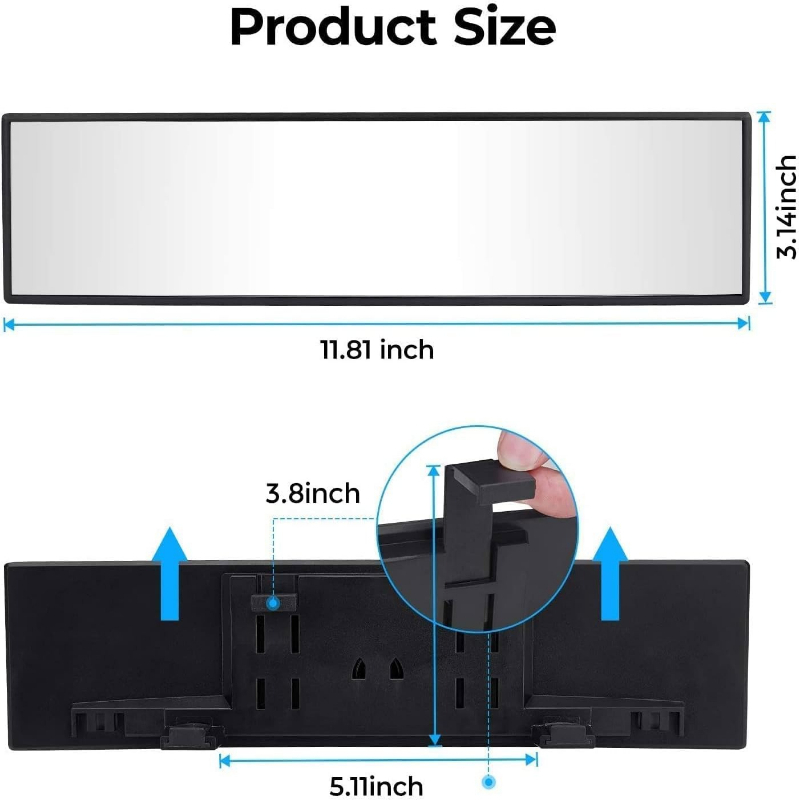 Universal 12 Inch Panoramic Co - Car Blind Spot Mirror review and price