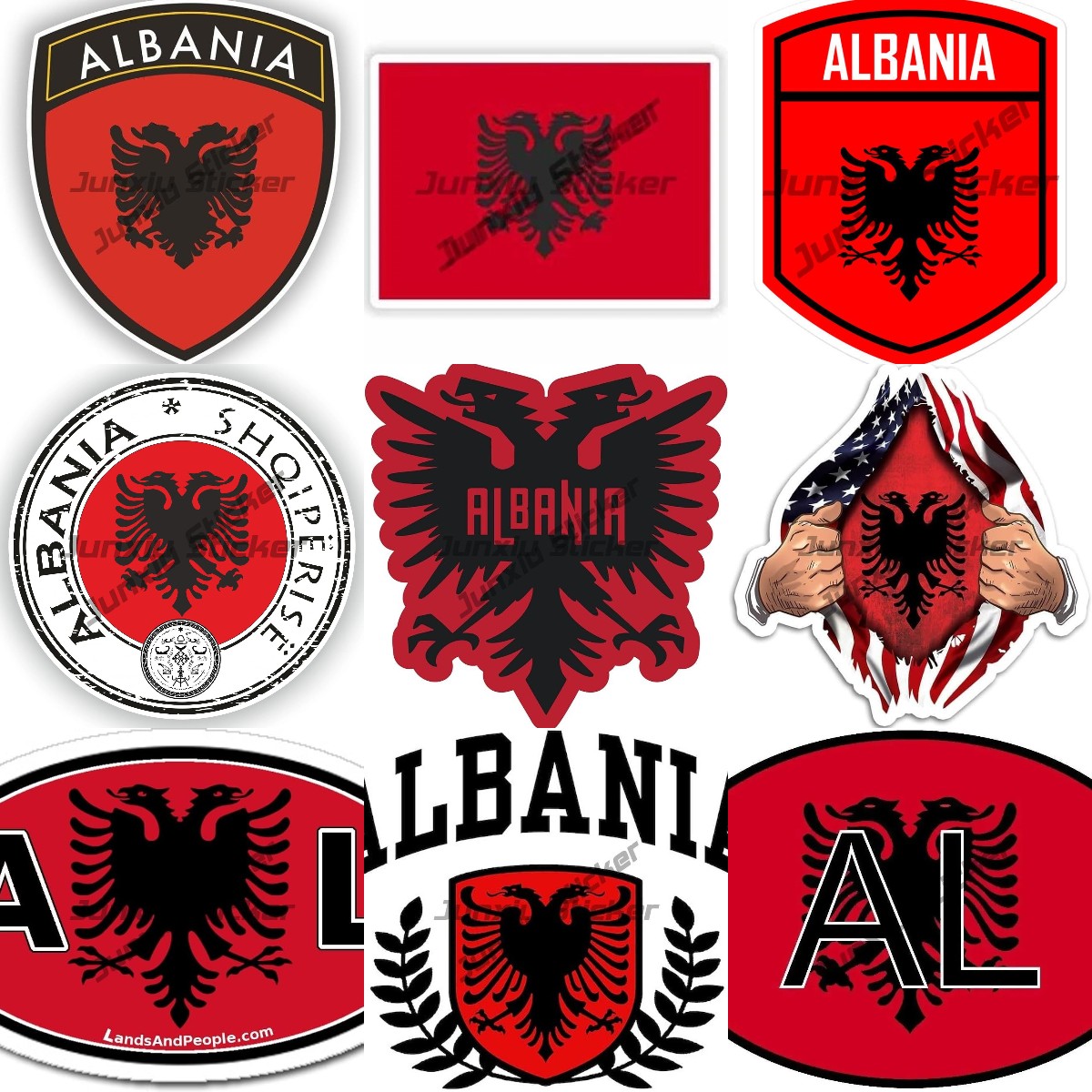 Albanian Flag Map Eagle Car St - Car Accessories Lebanon review and price
