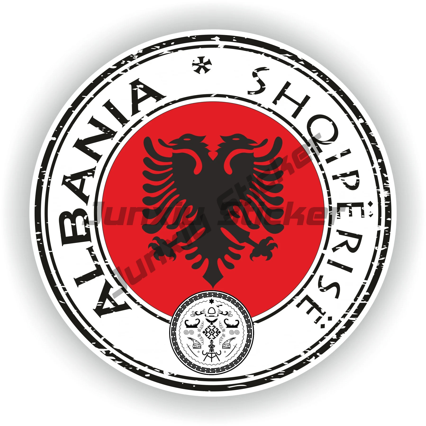 Albanian Flag Map Eagle Car St - Car Accessories Lebanon review and price