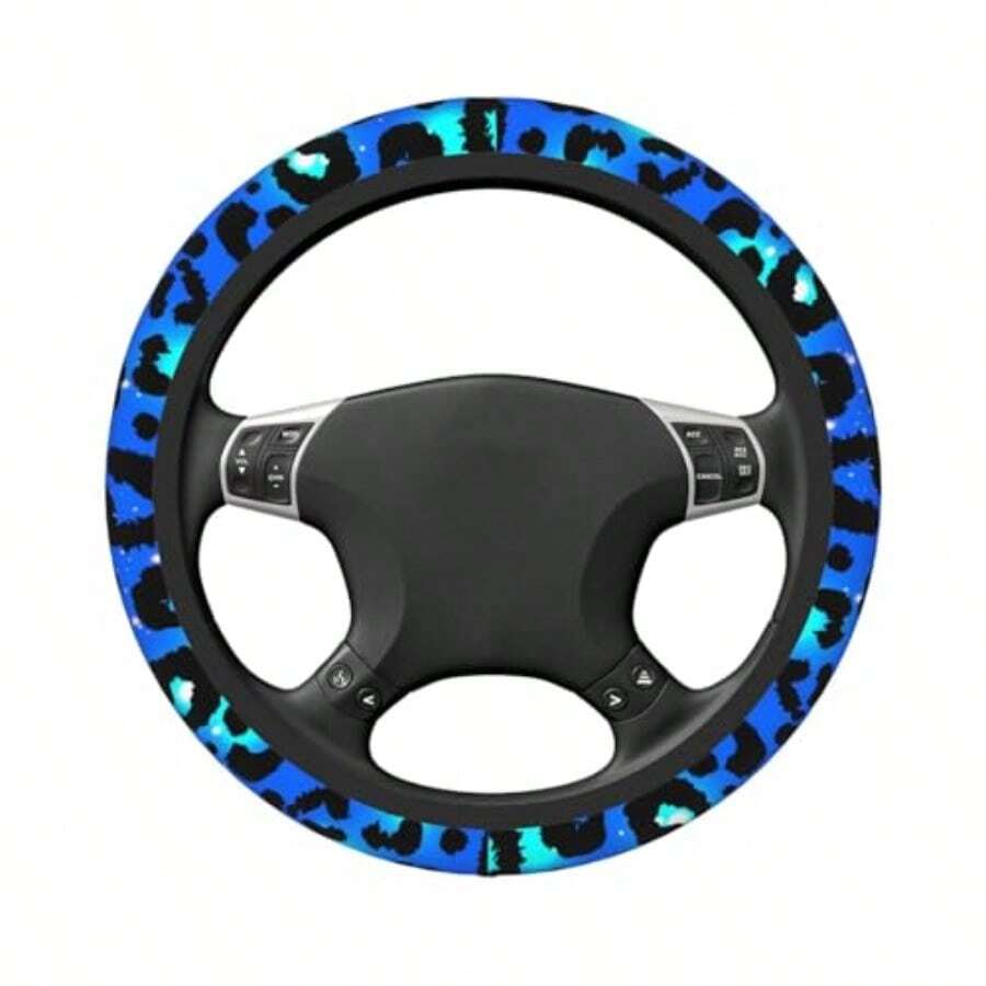 Blue Leopard Print Steering Wh - Car Accessories For Steering Wheel review and price