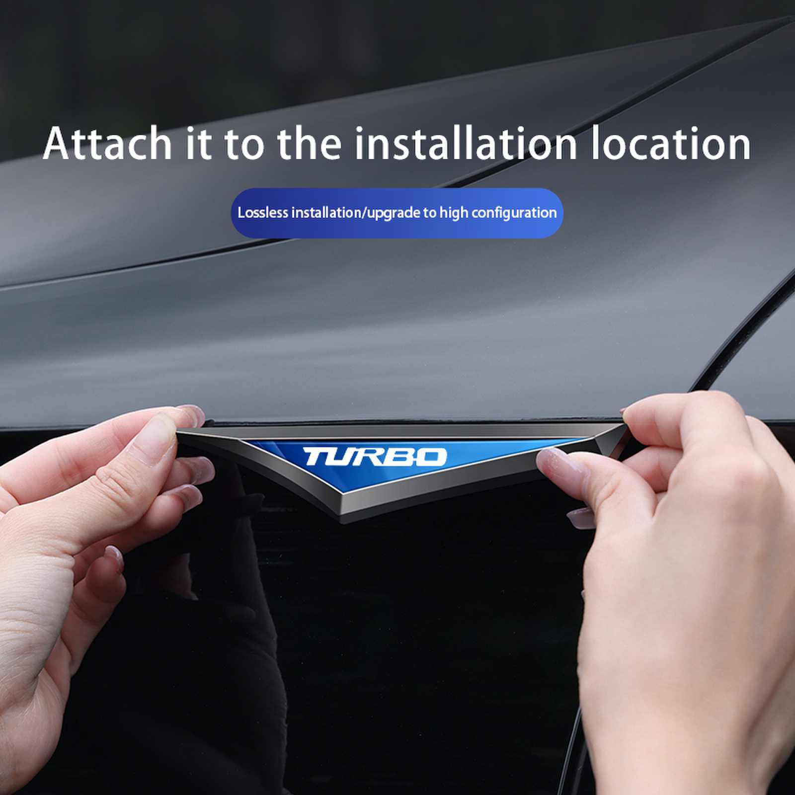 New Fashion Turbo Logo Car Met - Car Accessories Logo review and price