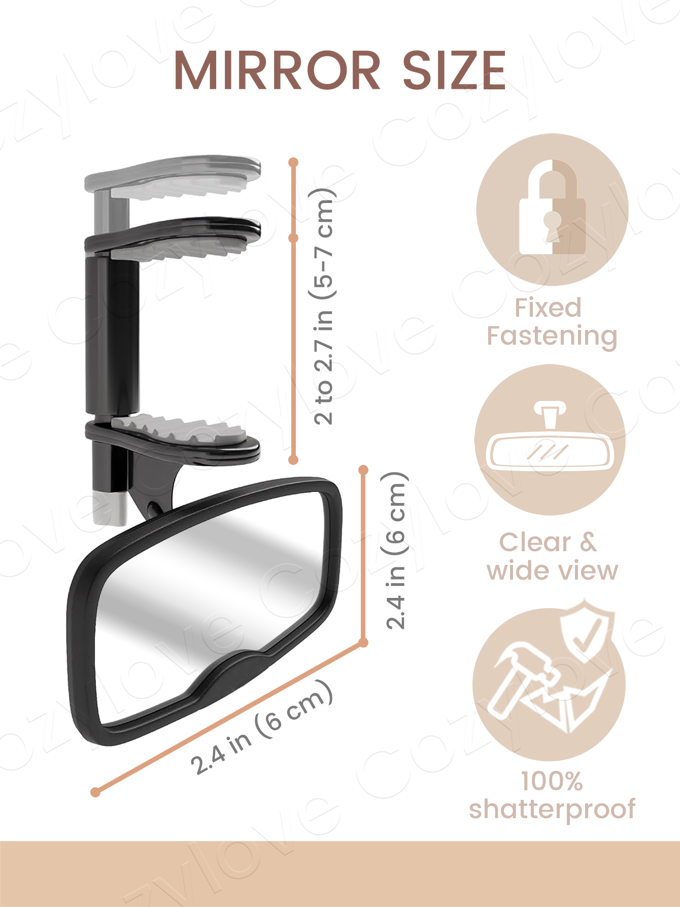 1PC & 2PC Clip-On Baby Car Mir - Car Blind Spot Mirror review and price