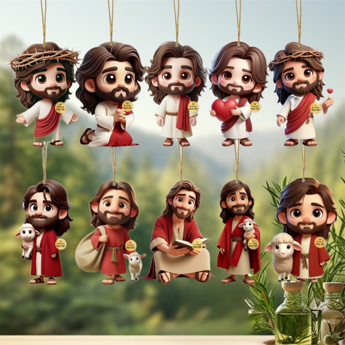 10PCS Jesus Car Ornament 2D Ac - Car Blind Spot Mirror review and price
