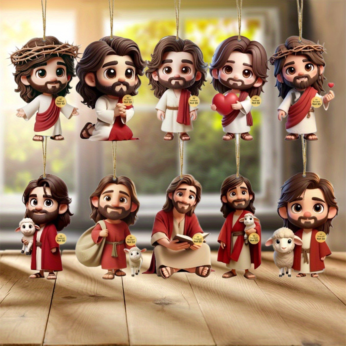 10PCS Jesus Car Ornament 2D Ac - Car Blind Spot Mirror review and price