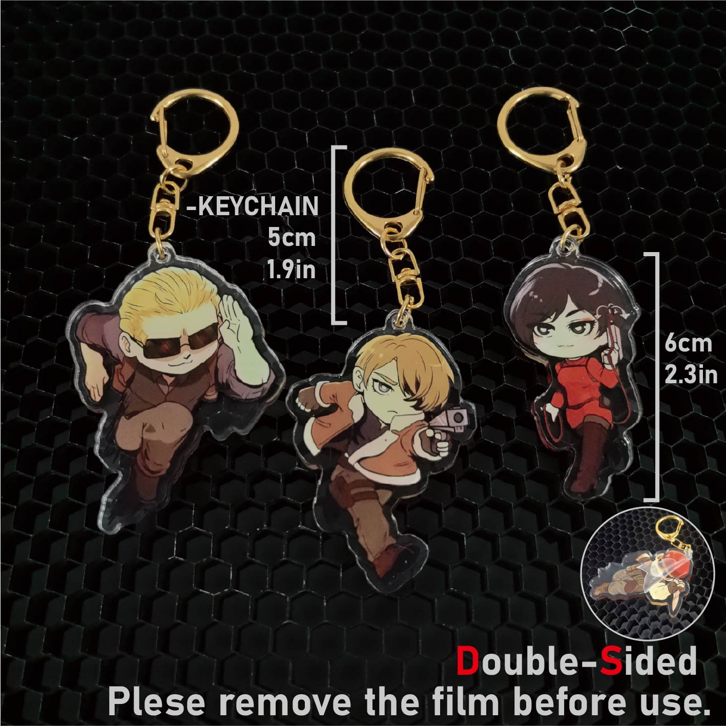 Resident Evil Keychain，Leon，Ad - Car Accessories Etsy review and price