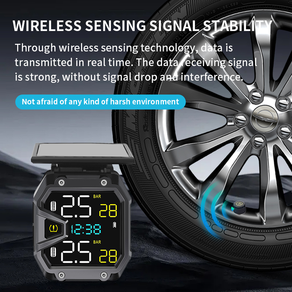 Motorcycle TPMS Solar Power Bi - Tire Pressure Monitor review and price