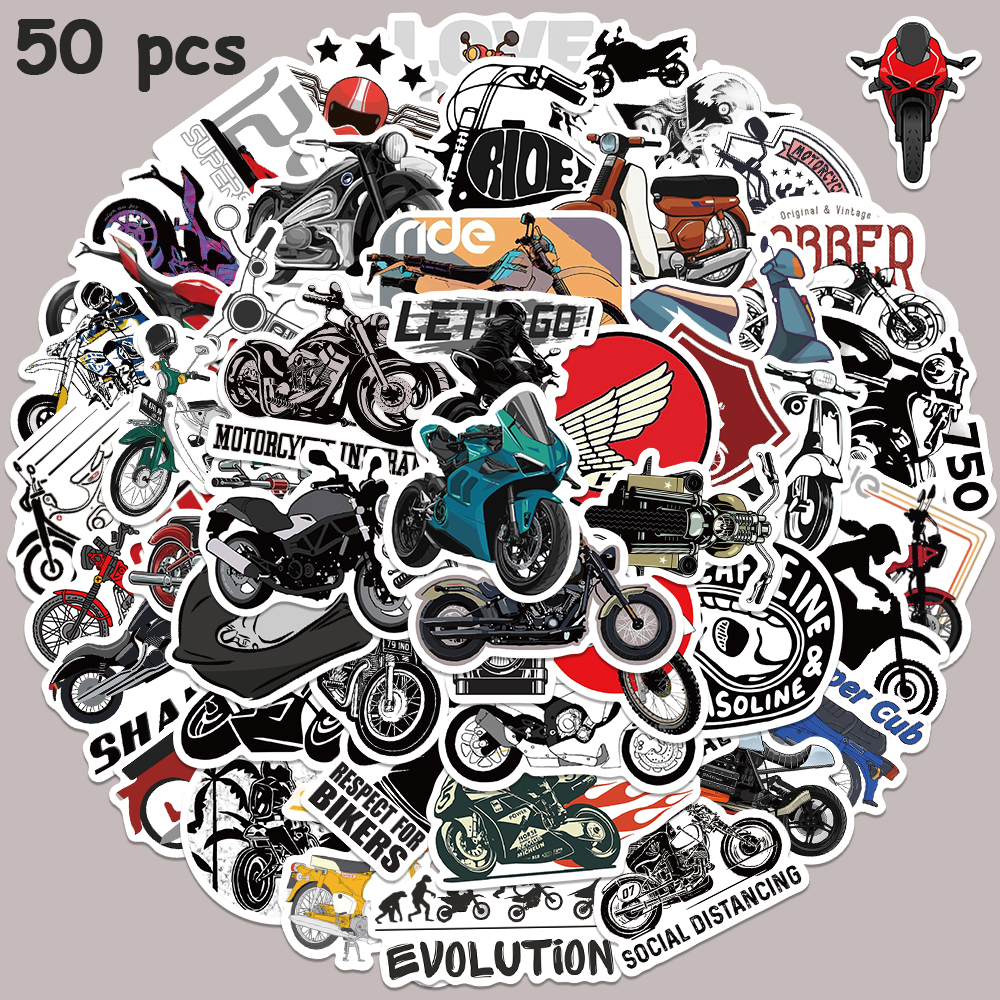 50pcs Retro Motorcycle Sticker - Car Accessories Ebay review and price