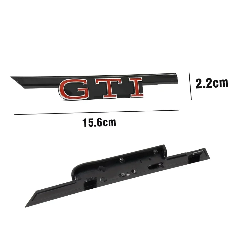 1pc Black/Red 3D ABS GTI lette - Car Accessories Logo review and price
