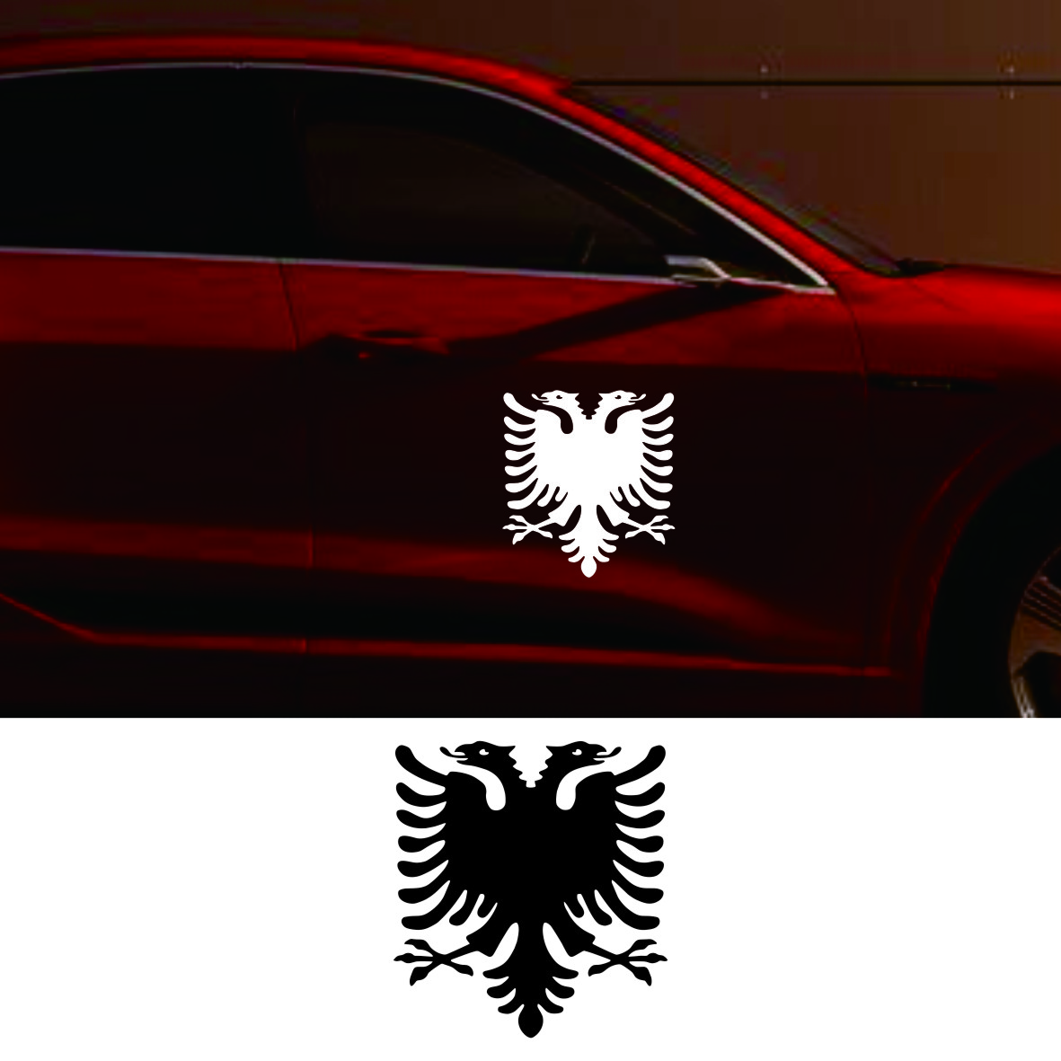 Vinyl Decal Albanian Double He - Car Accessories Lebanon review and price