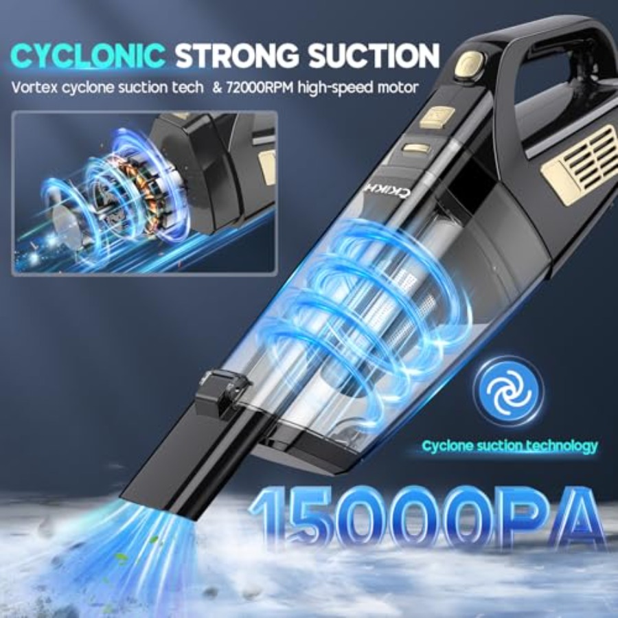 Handheld Vacuum Cordless 15000 - Car Vacuum Cleaner review and price