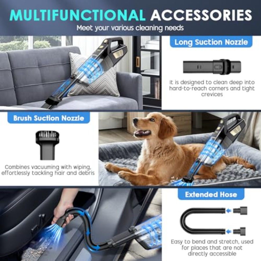 Handheld Vacuum Cordless 15000 - Car Vacuum Cleaner review and price